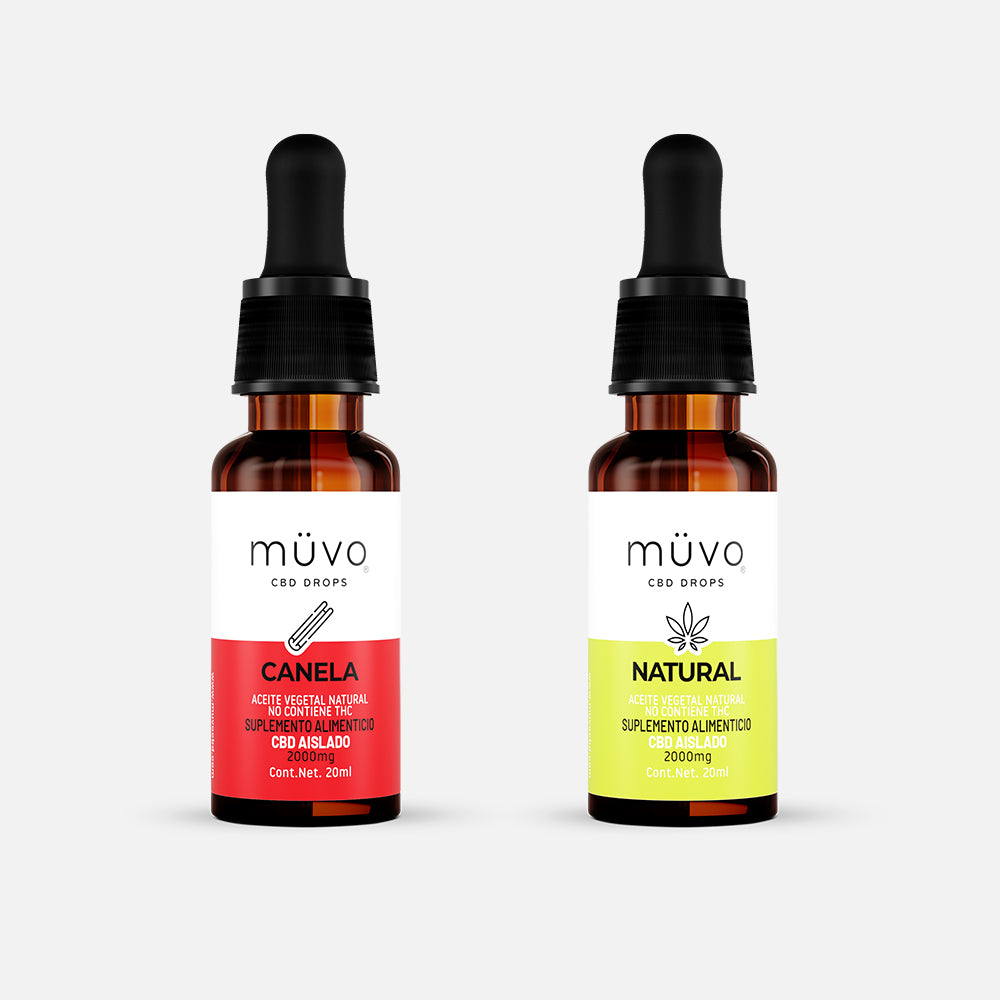 MÜVO Canela 20ml + MÜVO Natural 20ml CBD Aislado